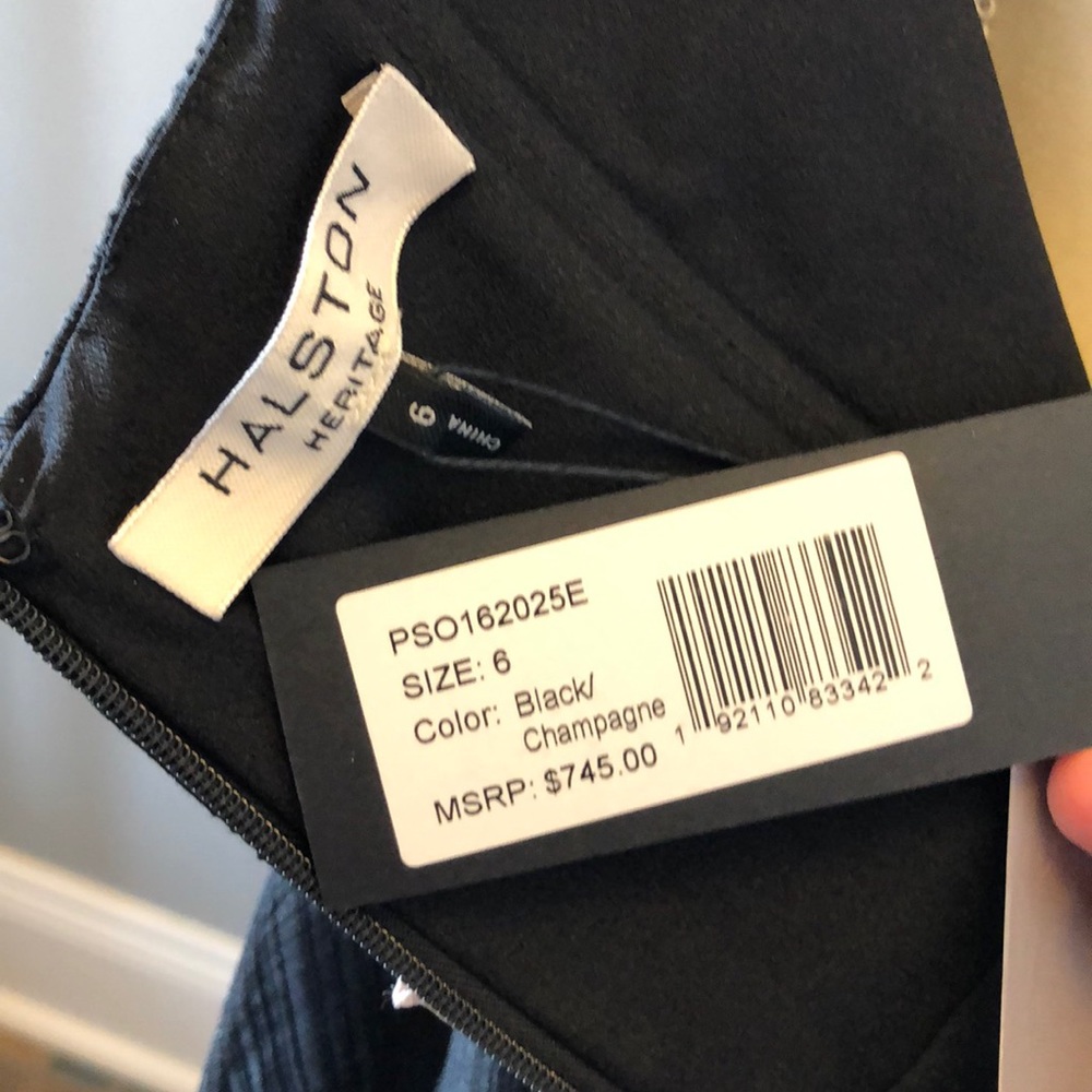 halston heritage black halter v-neck - Picture 8 of 8